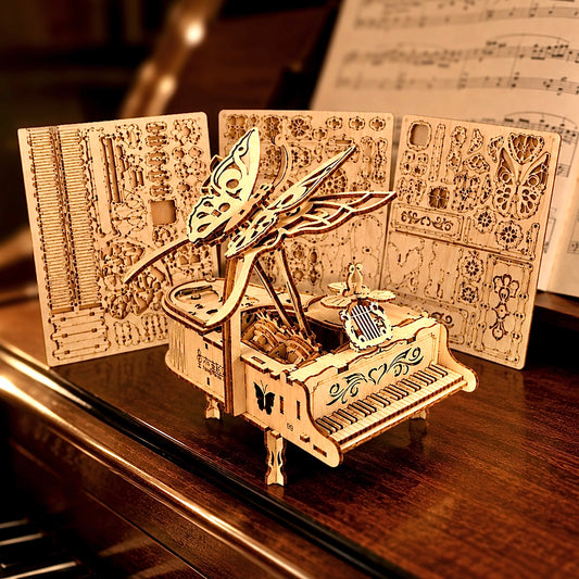 Grand Piano Shaped Music Box Puzzle