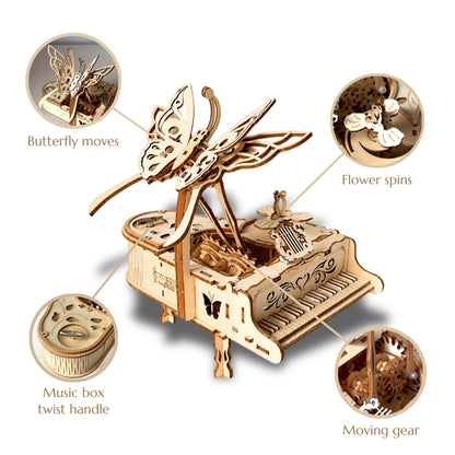 Grand Piano Shaped Music Box Puzzle