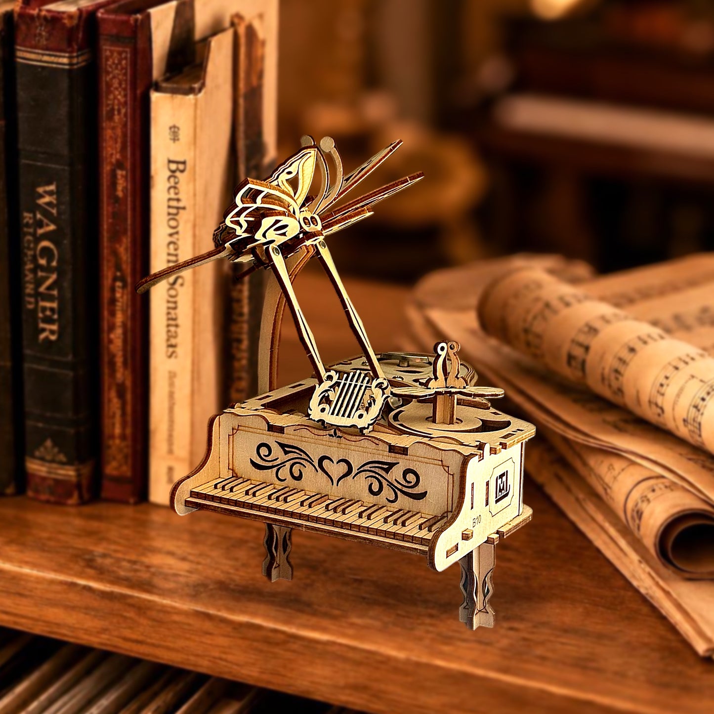 Grand Piano Shaped Music Box Puzzle